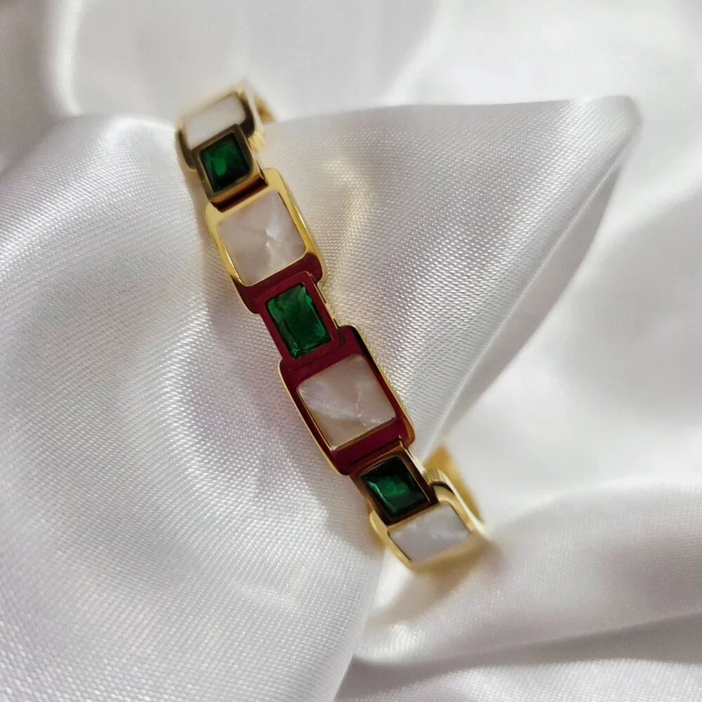 Gold Plated Stainless Steel VARIETY Bangle Bracelet Geometric Design SELECT